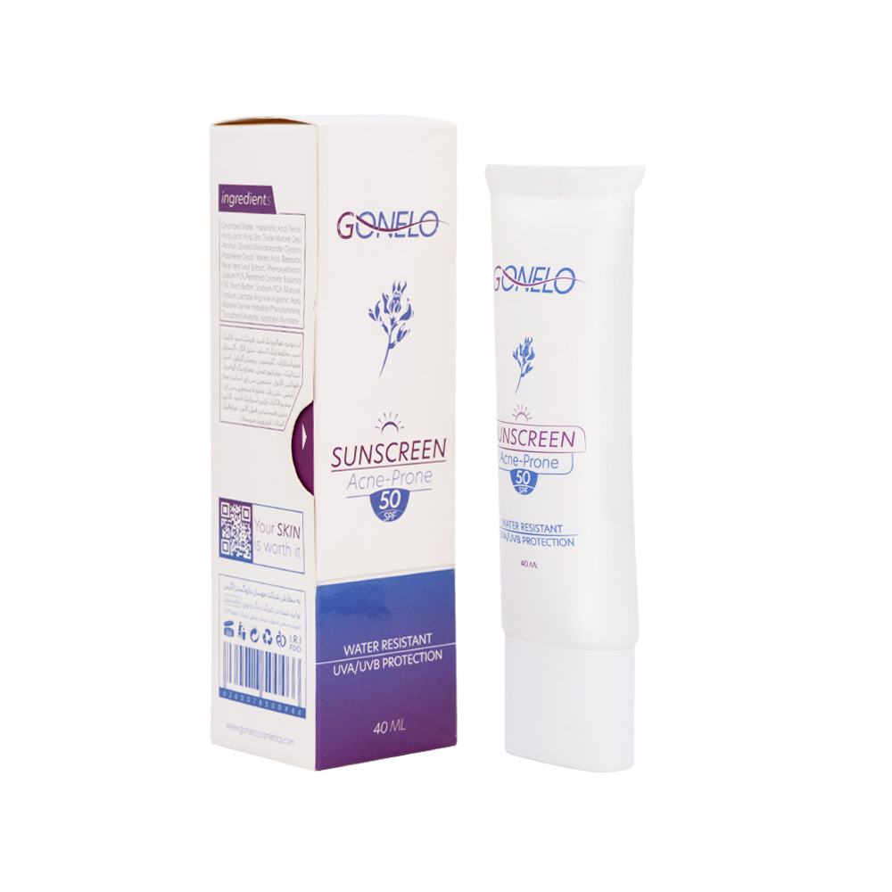 کرم ضد آفتاب رنگی SPF50 گونلو مدل Acne Prone